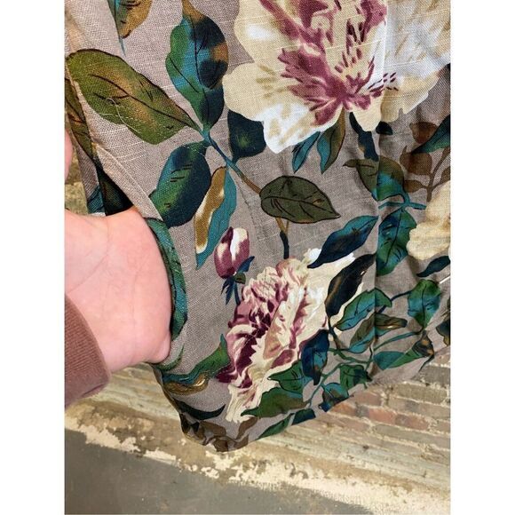 ZAFUL Women’s Size 7 Medium Floral Linen Tunic with Adjustable Button Sleeves an - Picture 5 of 8